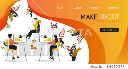 group of people who are working to grow profit and economy in business and companies vector illustration concept, can be use for presentation, web, banner ui ux, landing page 84932325