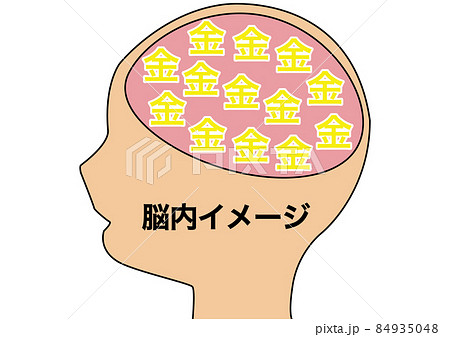 脳内イメージ 金 のイラスト素材