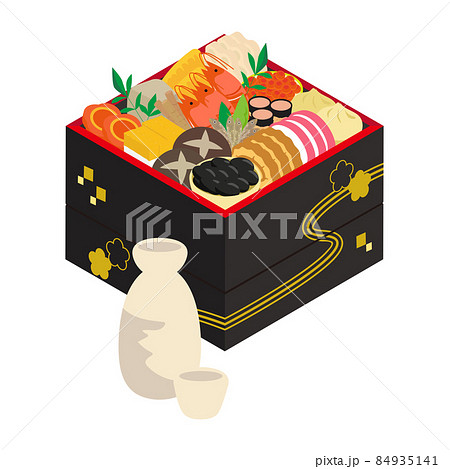 正月のおせち料理とお酒 正月のおせち料理とお酒 84935141