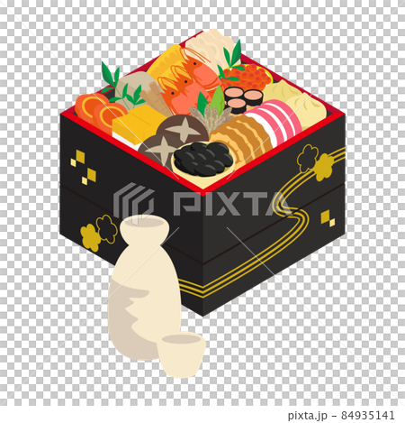 正月のおせち料理とお酒 正月のおせち料理とお酒 84935141