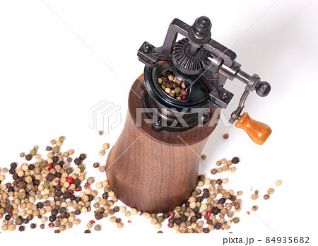 Pepper mill isolated on white 84935682
