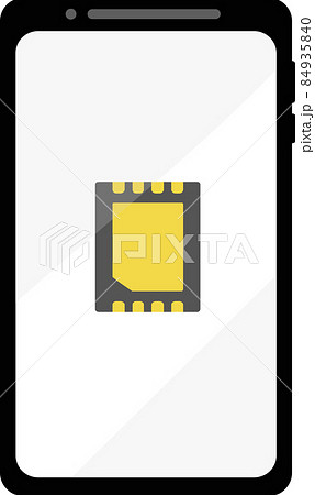 スマートフォン　eSIMイメージイラスト　正面 84935840