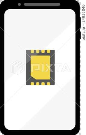 スマートフォン　eSIMイメージイラスト　正面 84935840