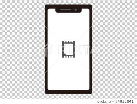 Smartphone eSIM image illustration monochrome front 84935841