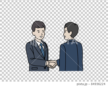 握手的商人,男性上班族,工作問候,交易協議,企業 握手的商人,男性上班族,工作問候,交易協議,企業 84936224