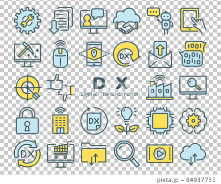 DX デジタルトランスフォーメーション アイコン DX デジタルトランスフォーメーション アイコン 84937731