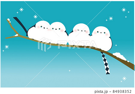 シマエナガ イラストのイラスト素材
