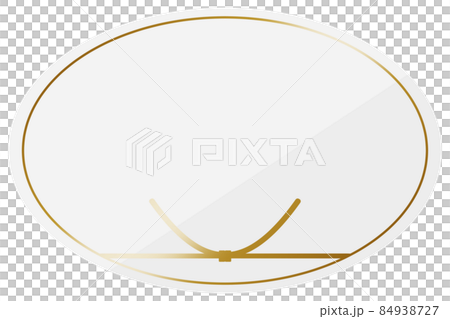 橢圓框 White & Gold Mizuhiki (Knot) 84938727