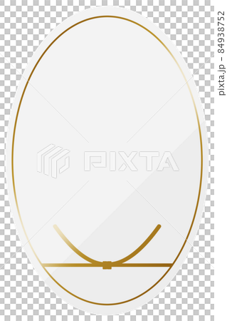 Oval frame white & gold Mizuhiki (knot) vertical position 84938752