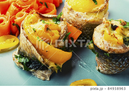 Delicious fish rolls 84938963