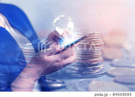 Technology network and online banking and internet banking and networking people concept Technology network and online banking and internet banking and networking people concept 84939093