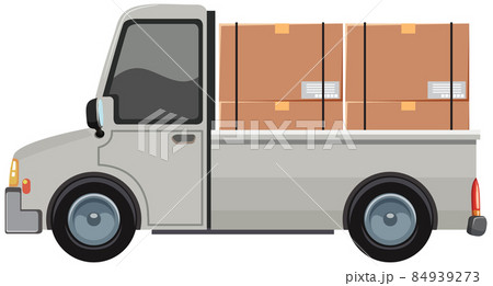 Isolated truck pickup car with packages for delivery 84939273