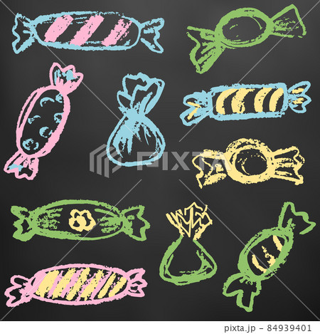 Child drawing. Design elements of packaging, postcards, wraps, covers 84939401