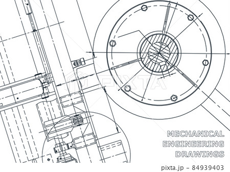 Vector engineering illustration. Cover, flyer, banner, background 84939403