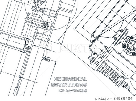 Vector engineering illustration. Cover, flyer, banner, background 84939404
