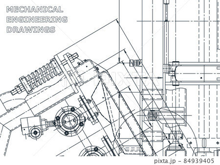 Vector engineering illustration. Cover, flyer, banner, background 84939405