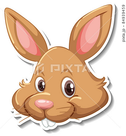 Head of Rabbit animal cartoon sticker 84939459