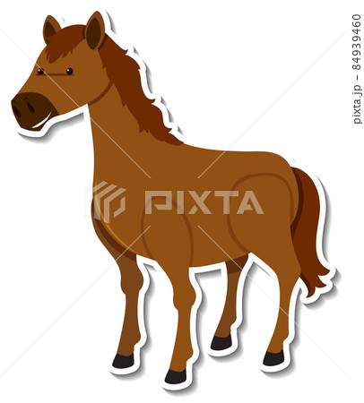 A horse animal cartoon sticker A horse animal cartoon sticker 84939460