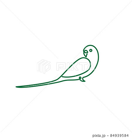 continuous line bird Parakeet logo symbol icon vector graphic design illustration idea creative 84939584