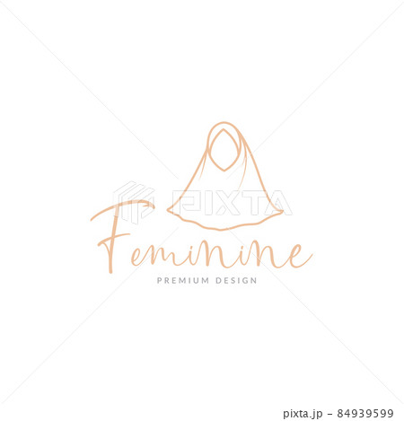 minimalist line hijab woman logo symbol icon vector graphic design illustration idea creative 84939599