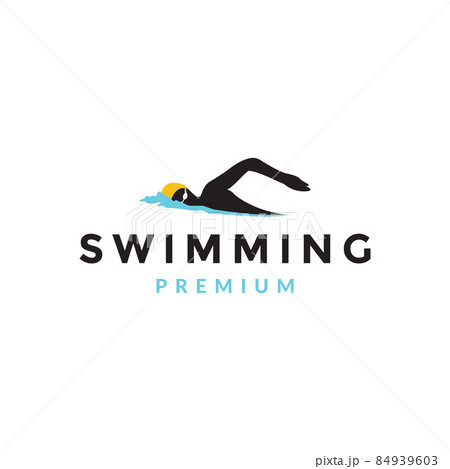 side view man swimming logo symbol icon vector graphic design illustration idea creative 84939603