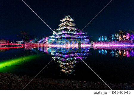 松本城のプロジェクションマッピング【長野県】 松本城のプロジェクションマッピング【長野県】 84940949