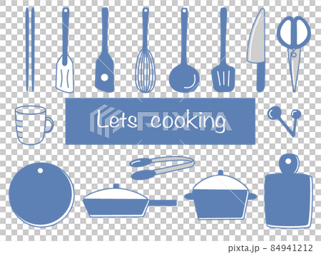 キッチンカトラリー調理器具のイラスト キッチンカトラリー調理器具のイラスト 84941212