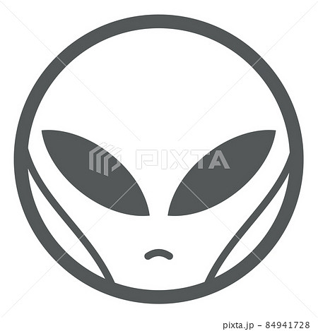 Alien round icon. Cosmos creature face emoji Alien round icon. Cosmos creature face emoji 84941728