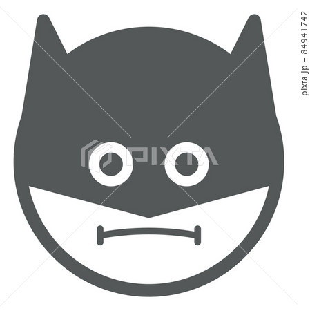 Hero head in mask. Superhero emoji. Cool poker face Hero head in mask. Superhero emoji. Cool poker face 84941742