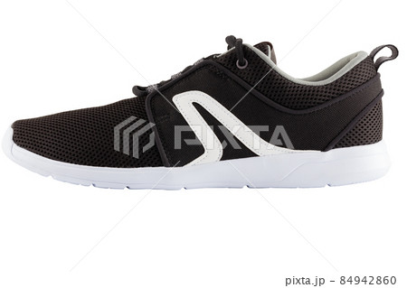 black airmesh summer walking lightweight shoe isolated on white background 84942860