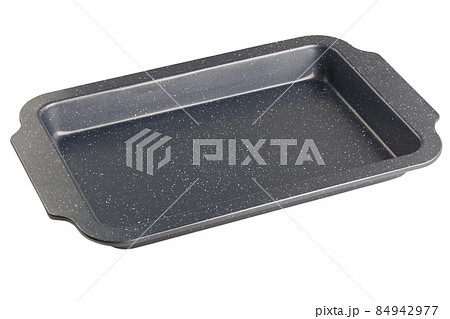 cheap thin oven-tray isolated on white background, new 84942977