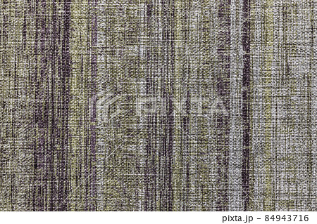close up burlap or hessian fabric texture background, thick rough cloth with striped pattern 84943716