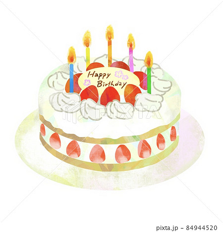 誕生日ケーキ バースデーケーキのイラスト素材