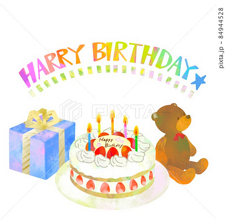 誕生日　ケーキとプレゼント 84944528