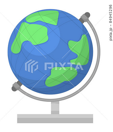 Cartoon desk globe. Table earth model icon Cartoon desk globe. Table earth model icon 84945296