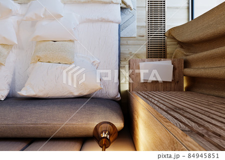 interior of a bedroom in a modern style interior of a bedroom in a modern style 84945851