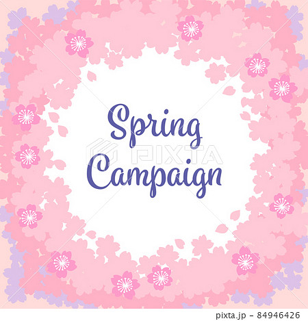 桜満開、春のイメージイラスト背景 バナー、キャンペーン広告素材用ベクターデータ 84946426