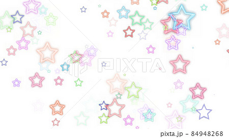 CGスター　多数のカラフルなスターの背景素材 84948268
