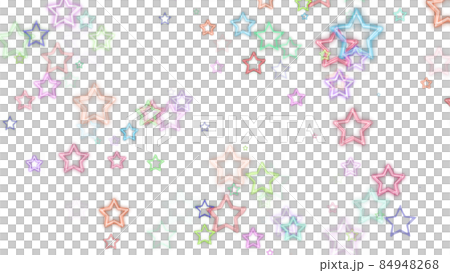 CGスター　多数のカラフルなスターの背景素材 84948268