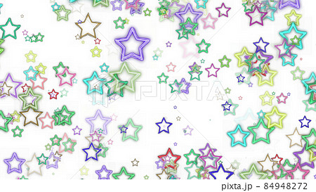 CGスター 多数のカラフルなスターの背景素材 CGスター 多数のカラフルなスターの背景素材 84948272