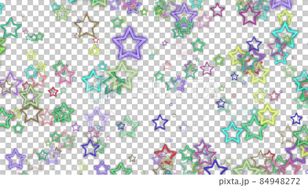CGスター 多数のカラフルなスターの背景素材 CGスター 多数のカラフルなスターの背景素材 84948272