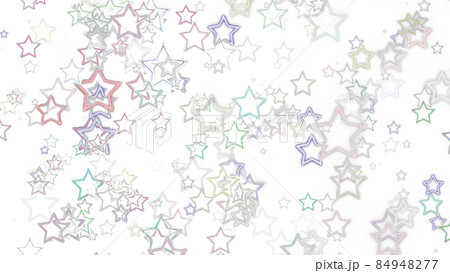 CGスター　多数のカラフルなスターの背景素材 84948277