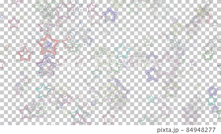 CGスター　多数のカラフルなスターの背景素材 84948277