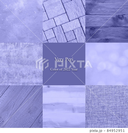 Collage made of pavement, concrete, burlap and wood textures toned in very peri Collage made of pavement, concrete, burlap and wood textures toned in very peri 84952951