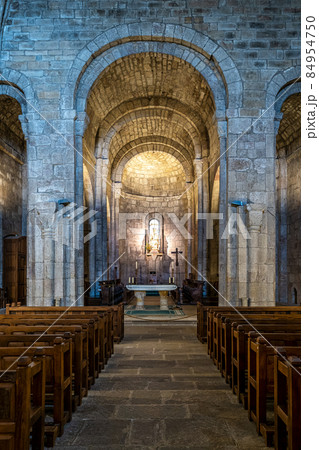 The Monastery of San Salvador of Leyre at Yesa, Pyrenees, Navarra, Spain The Monastery of San Salvador of Leyre at Yesa, Pyrenees, Navarra, Spain 84954750