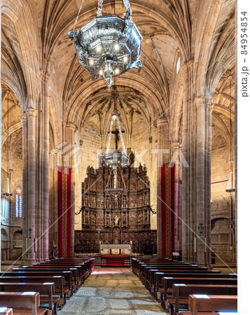 Interior of Cathedral of Santa Maria de la Asuncion in Caceres, Extremadura, Spain Interior of Cathedral of Santa Maria de la Asuncion in Caceres, Extremadura, Spain 84954854