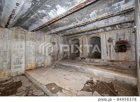 Family crypt, underground vault at the small church cemetery 84956378