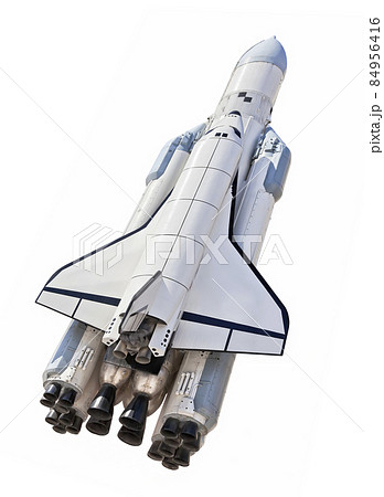 Spaceship Buran. Isolated on white background 84956416