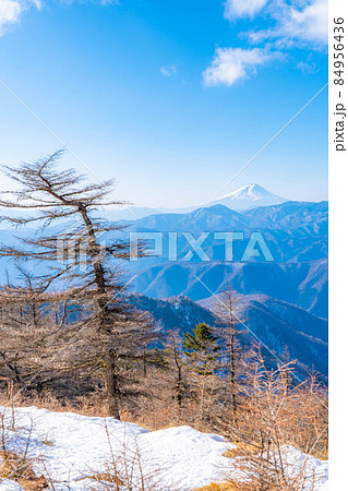 冬の雲取山の登山風景【東京都】 84956436