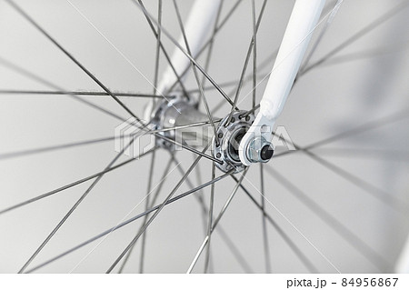 Bicycle detail in a garage Bicycle detail in a garage 84956867